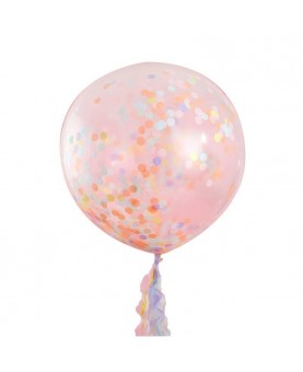 Ballons transparents géants avec confettis
