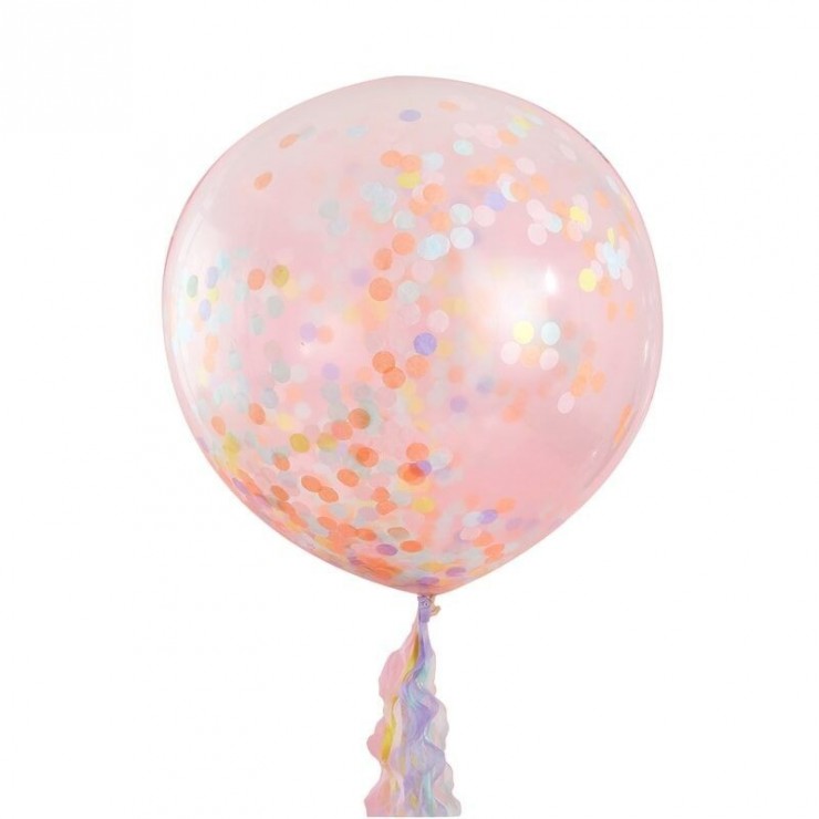 Ballons transparents géants avec confettis