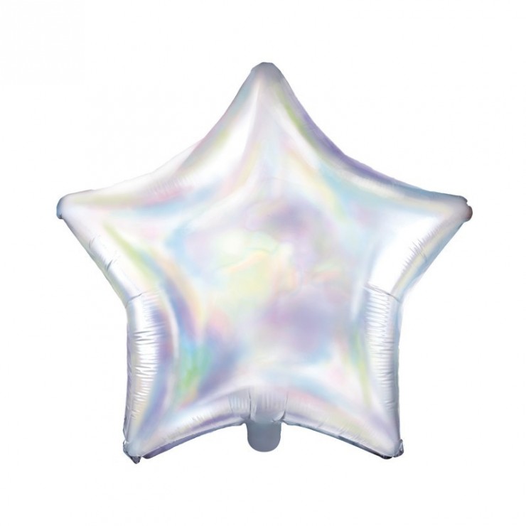 Ballon mylar étoile iridescente
