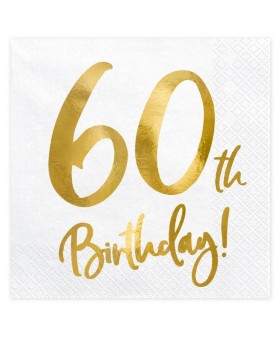 Serviettes 60th birthday