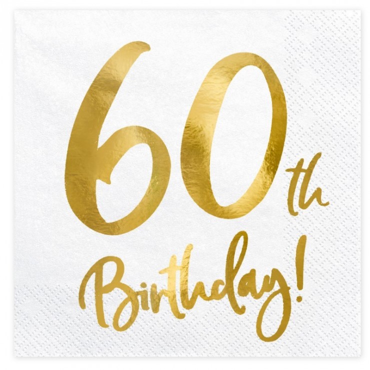 Serviettes 60th birthday