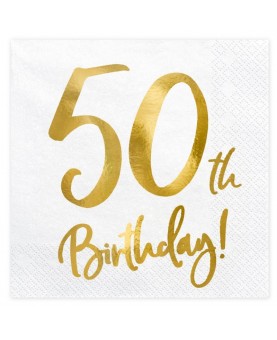 Serviettes 50th birthday