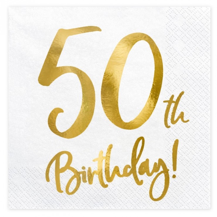 Serviettes 50th birthday