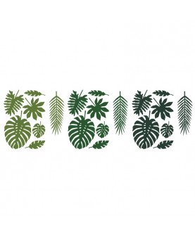 Découpages feuilles tropicales