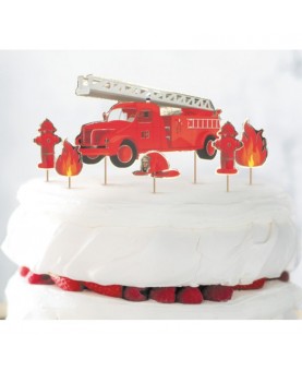 Cake toppers pompiers