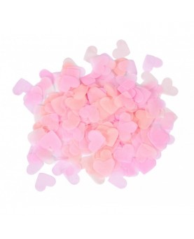 Confettis de scène cœurs roses