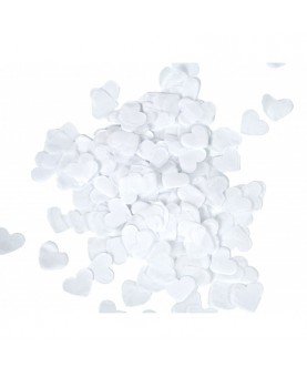 Confettis de scène cœurs blancs