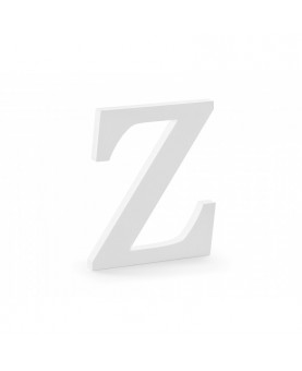 Lettre Z en bois blanc
