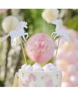 Cake Topper anniversaire Princesse Licorne