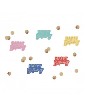 Confetti de table multicolore Happy Birthday