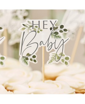 Cake Toppers "Hey Baby" Botanique