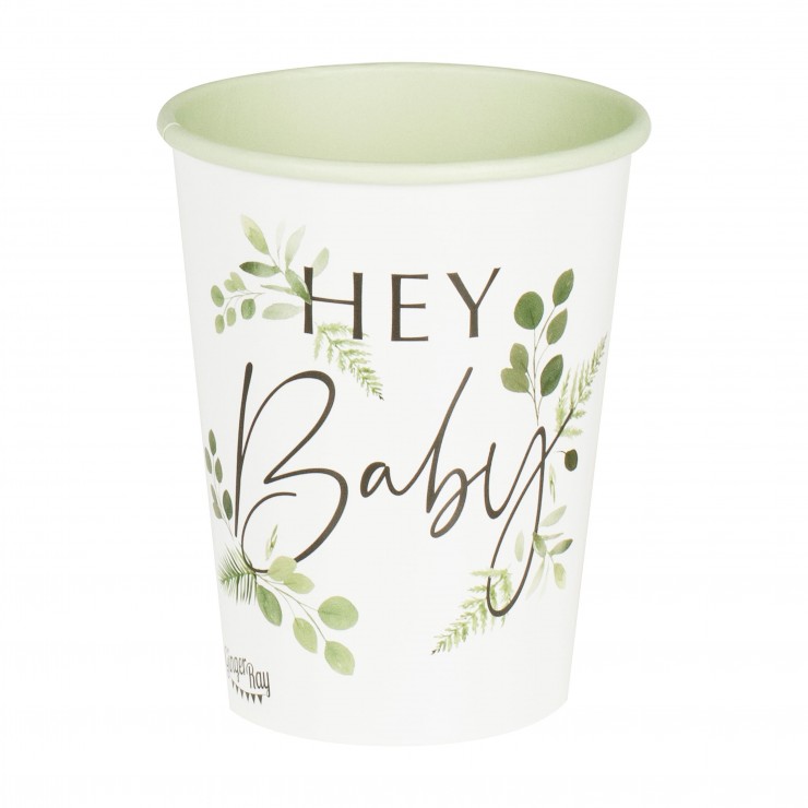 8 gobelets "Hey Baby" Botanique