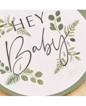 8 assiettes "Hey Baby" Botanique