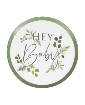 8 assiettes "Hey Baby" Botanique