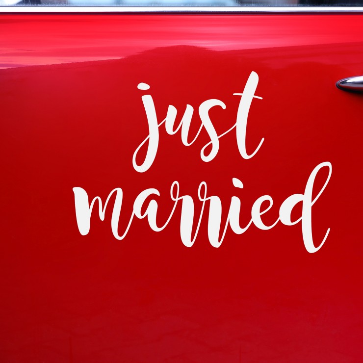 Stickers pour voiture Just married - Fiesta Republic