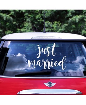 Stickers pour voiture Just married