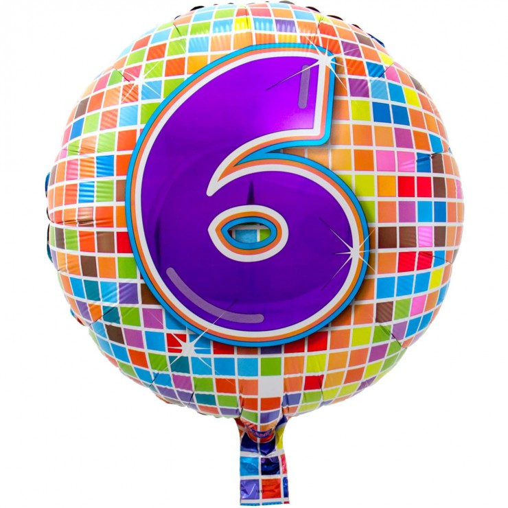 Ballon chiffre 6 anniversaire - Fiesta Republic