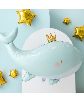 Ballon baleine bleue 78 cm