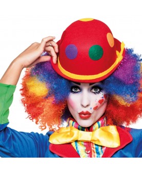 Perruque multicolore de clown XL