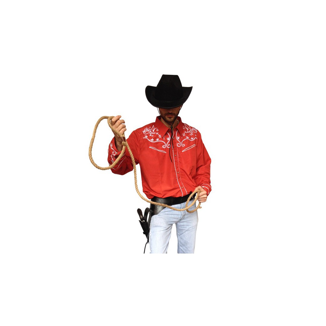 Chemise cowboy rouge