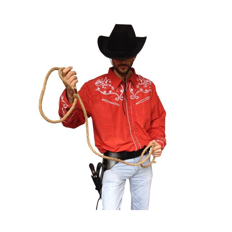 Chemise cowboy rouge