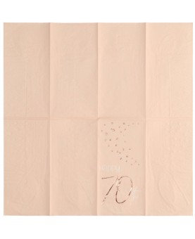 10 serviettes rose poudré "Happy 70th"