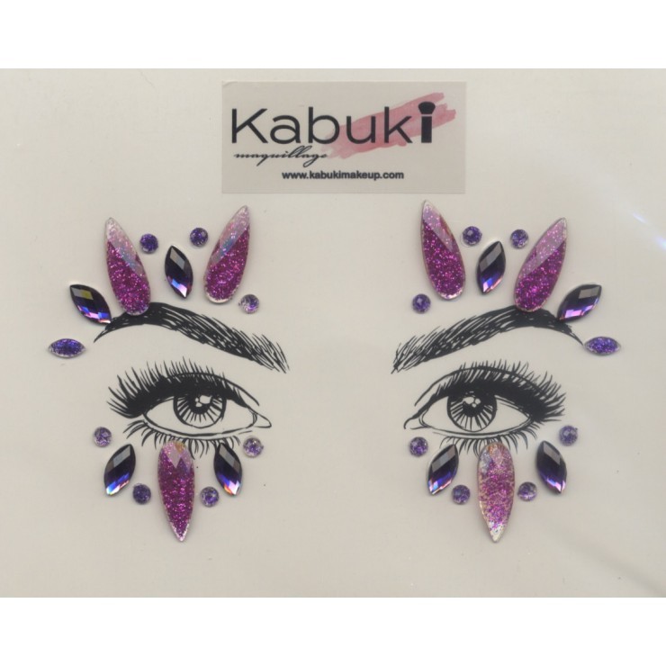 Bijou de visage contour violet