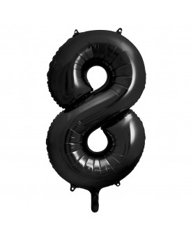 Ballon chiffre 8 noir 86 cm