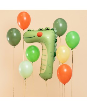 Ballon mylar chiffre 7 Crocodile