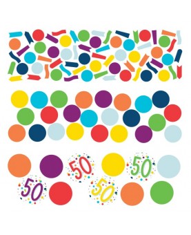 Confettis multicolore 50 ans