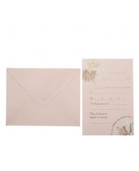 8 invitations et enveloppes...