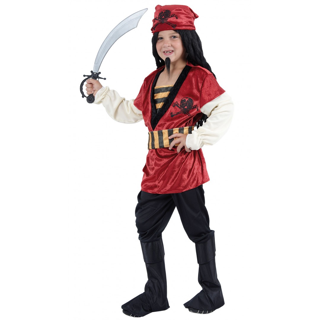 Costume pirate rouge