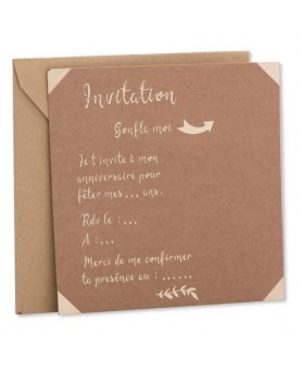 10 invitations kraft & or