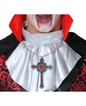 Collier croix avec rubis