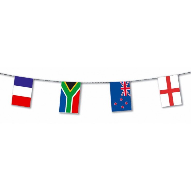 Guirlande 20 drapeaux pays du monde