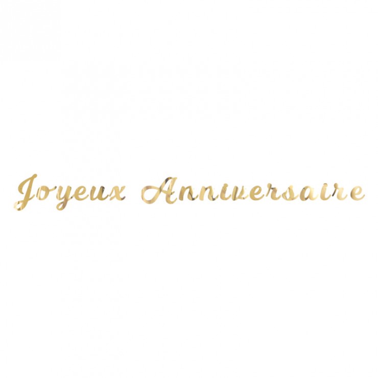Guirlande Joyeux anniversaire or
