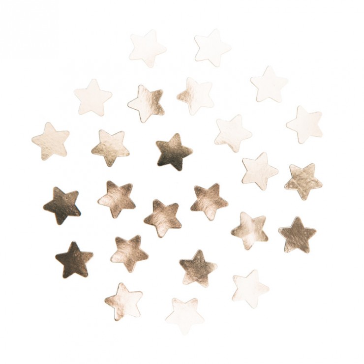 Confettis étoiles rose gold