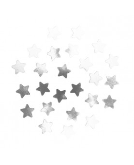 Confettis étoiles argentées