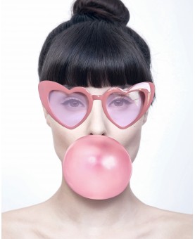 Lunettes coeur roses