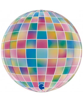 Ballon bubble boule à facette multicolore