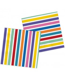 Serviettes Stripe Colorpop x20