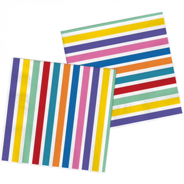 Serviettes Stripe Colorpop x20