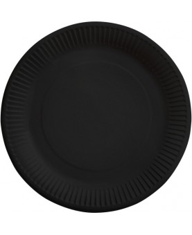 Assiettes noires 23cm x8