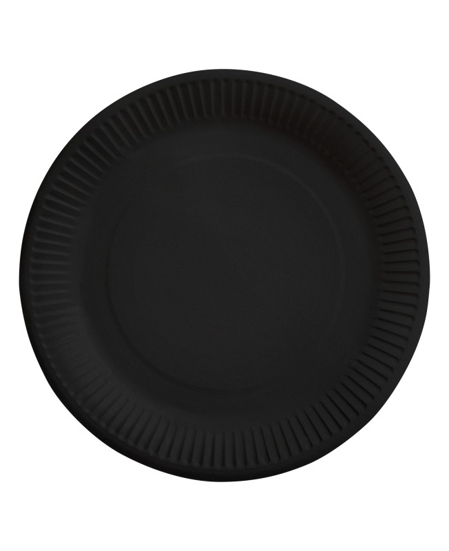 Assiettes noires 23cm x8