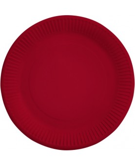 Assiettes rouges 23cm x8