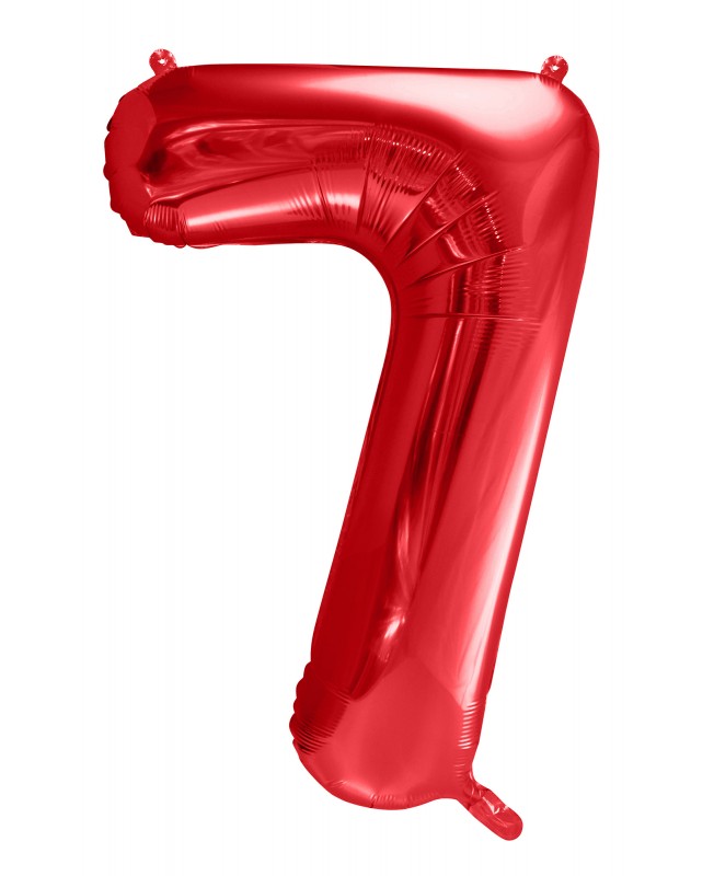 Ballon chiffre 7 rouge 86 cm