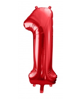 Ballon chiffre 1 rouge 86 cm