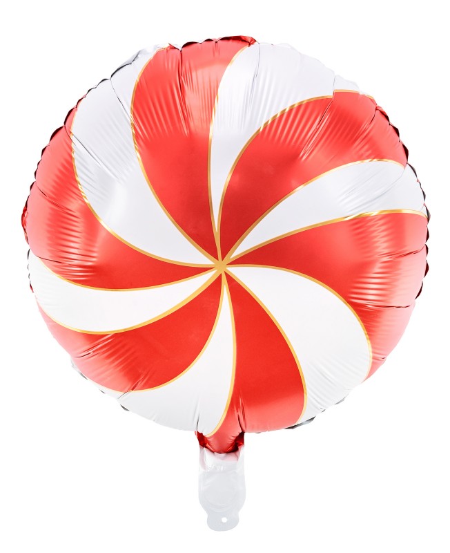 Ballon sucre d'orge rouge et blanc