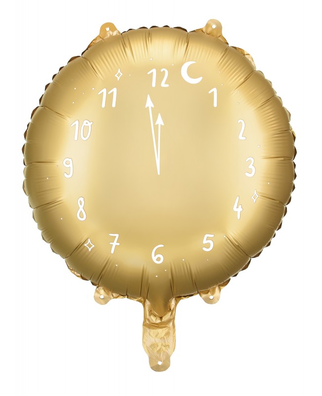 Ballon horloge dorée