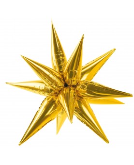 Ballon étoile dorée 3d 95 cm